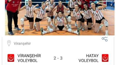Hatay Kadın Voleybol Takımı, Türkiye 2. Ligindeki liderliğini, Şanlıurfa Viranşehir