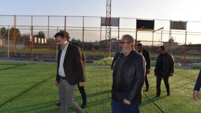 Arsuz Belediye Başkanı Sami Üstün, Karaağaç Mahallesi’nde yapımı tamamlanma aşamasına