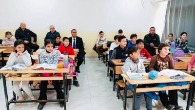 Antakya’daki Bedii Sabuncu Ortaokulu, güçlendirme ve yenileme çalışmalarıyla güvenli ve