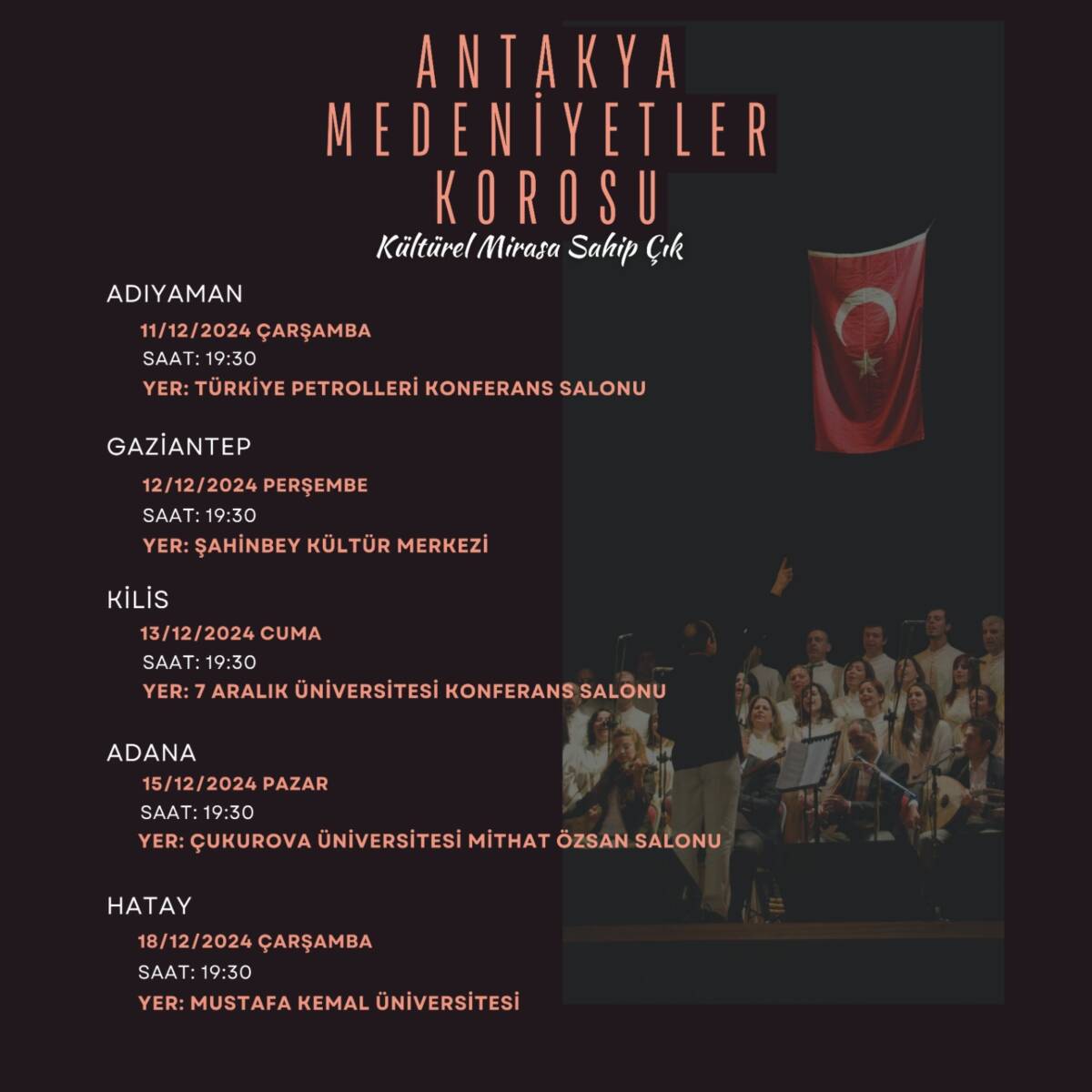 Medeniyetler Korosu Final Konserini Bugün Antakya’da Verecek