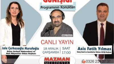 Bugün akşam saat 17:00’de Mazman Medya radyoları üzerinden canlı yayınla