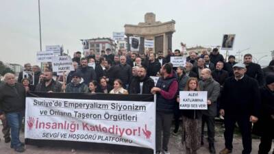 Sevgi ve Hoşgörü Platformu, dün Defne Uğur Mumcu Bulvarı'nda, Suriye'de