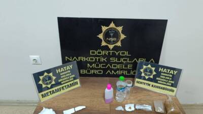 Hatay Emniyet Müdürlüğü ekipleri, uyuşturucu imalatı ve ticaretine yönelik yürüttükleri