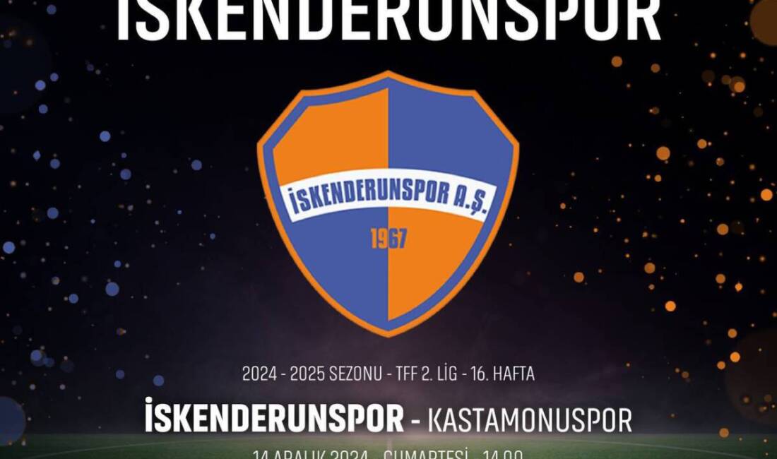 TFF 2. Lig temsilcimiz İskenderunspor, 16. hafta karşılaşmasında GMG Kastamonuspor