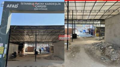 İstanbul'un Hatay Kardeşlik Çarşısı'nda esnaf, su sayacının takılmasının yanı sıra