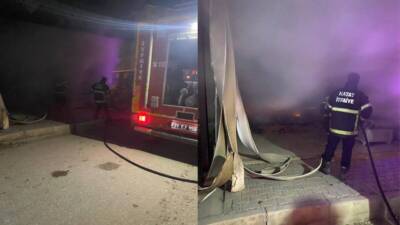 Hatay’ın Samandağ ilçesindeki Atatürk Mahallesi'nde metruk bir iş yerinde çıkan