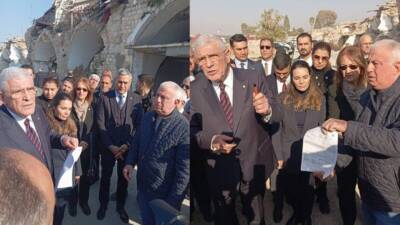 İYİ Parti Genel Başkanı Müsavat Dervişoğlu, Hatay’ı ziyaret ederek, deprem