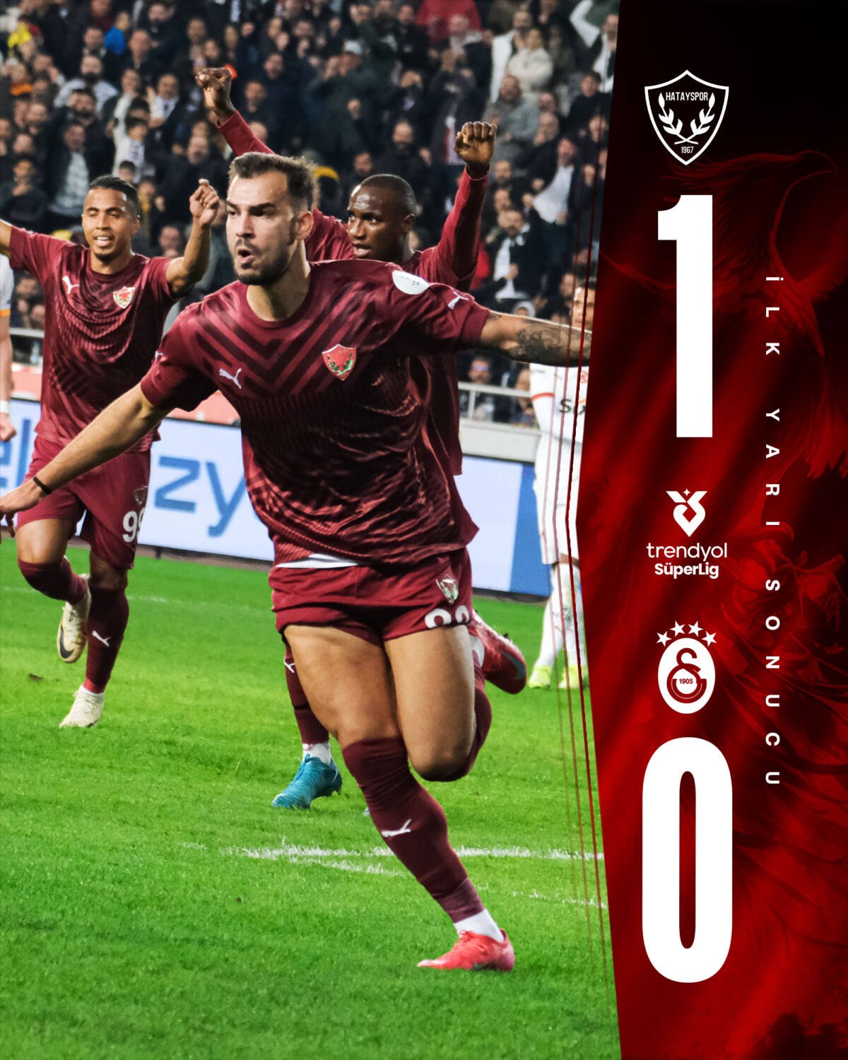 Trendyol Süper Lig’in 20. haftasında Hatayspor, sahasında lider Galatasaray’ı konuk