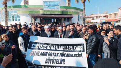 Hatay'da bir araya gelen Suriye Halklarıyla Dayanışma Platformu, Suriye'deki katliamlara