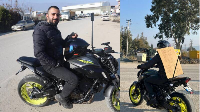 Hatay’da motosiklet tutkunu Ahmet Hamderi, 27’nci yaş gününü “Bugün benim