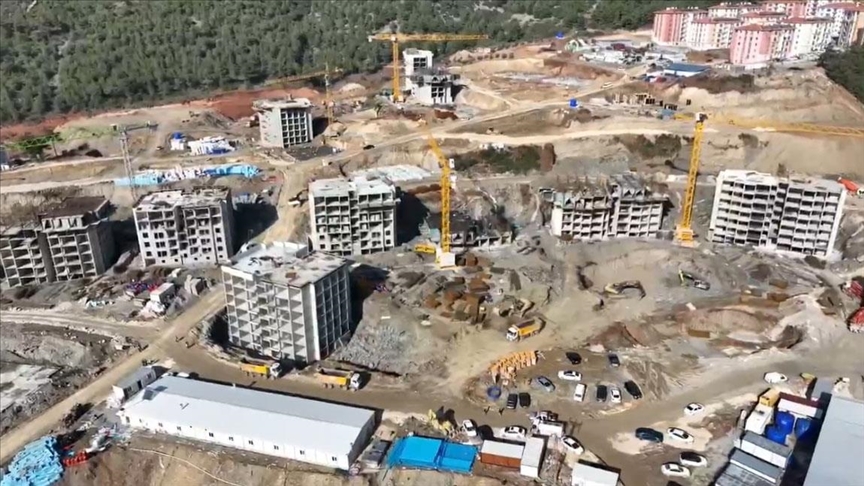 6 Şubat 2023 depremlerinin ardından Hatay'ın Belen ilçesinde inşasına başlanan