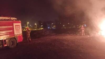 Hatay'ın Arsuz ilçesinde meydana gelen çadır yangını, itfaiye ekiplerinin hızlı