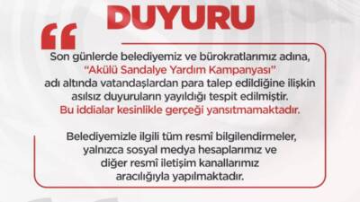 Hatay Büyükşehir Belediyesi, "Akülü Sandalye Yardım Kampanyası" adı altında yapılan