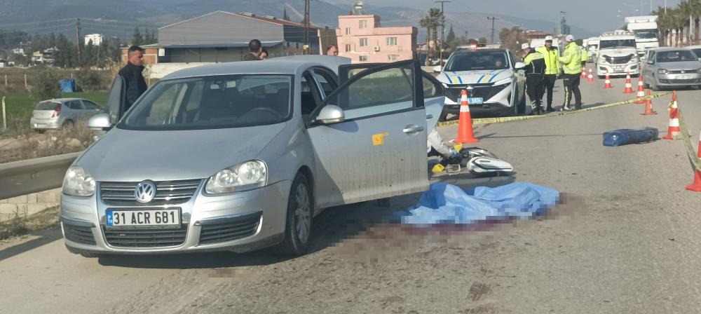 Antakya ilçesi Serinyol Mahallesi'nde meydana gelen kazada, 25 yaşındaki motosiklet