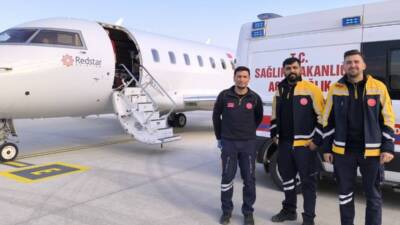 Hatay’dan İstanbul’a gerçekleştirilen hasta nakli, 112 birimi aracılığıyla hava ambulansı