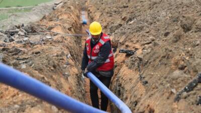 HATSU'nun Kumlu Gülova Mahallesi'nde başlattığı içme suyu şebekesi yenileme çalışmaları,