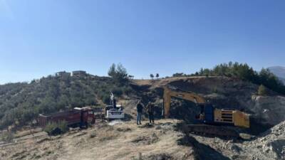Hatay’ın Hassa ilçesine bağlı Akbez Mahallesi’nde depremzedeler için inşa edilecek