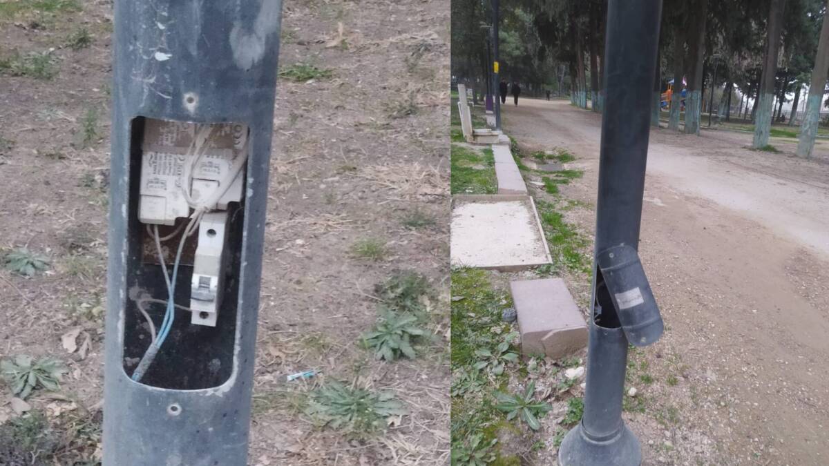 Antakya'nın en büyük yeşil alanı olan Atatürk Parkı da karanlığa