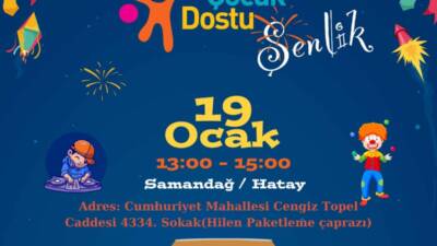 Samandağ Kadın Yaşam merkezi ve sivil toplum kuruluşu cocukdostlukkoy.org işbirliğiyle