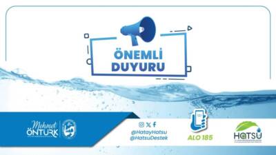 Hatay Büyükşehir Belediyesi Hatsu genel müdürlüğünden yapılan Mehmet Öntürk imzalı