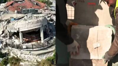 Hatay'ın tarihi simgelerinden biri olan meclis binası, depremde tamamen yıkılmıştı.