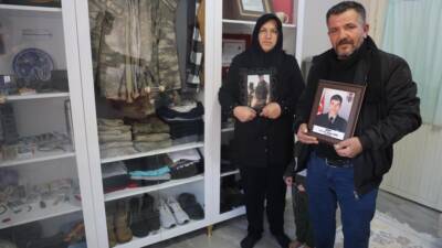 Hatay’da yaşayan Şehit Piyade Uzman Onbaşı Haydar Şenel’in ailesi, evlatlarının