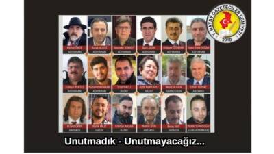 6 Şubat Depremi’nde hayatını kaybeden Hataylı gazeteciler, meslektaşları tarafından saygıyla