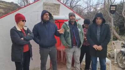 Hatay’ın Samandağ ilçesinin Mağaracık Mahallesi’nde, tarım arazilerine el konulmasına karşı