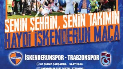 İskenderunspor, Trabzonspor ile kozlarını paylaşmaya hazırlanıyor. 5 Şubat Çarşamba günü