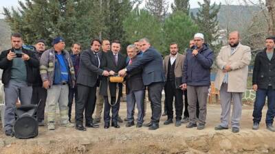 6 Şubat depremlerinde yıkılan Hassa’nın Akbez Mahallesi Camii’nin yeniden inşası