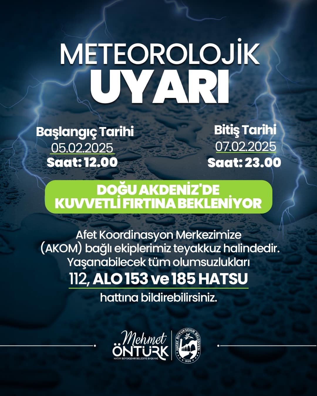 &nbsp; İlimiz Hatay’ı da içine alan Doğu Akdeniz’de bu sabah