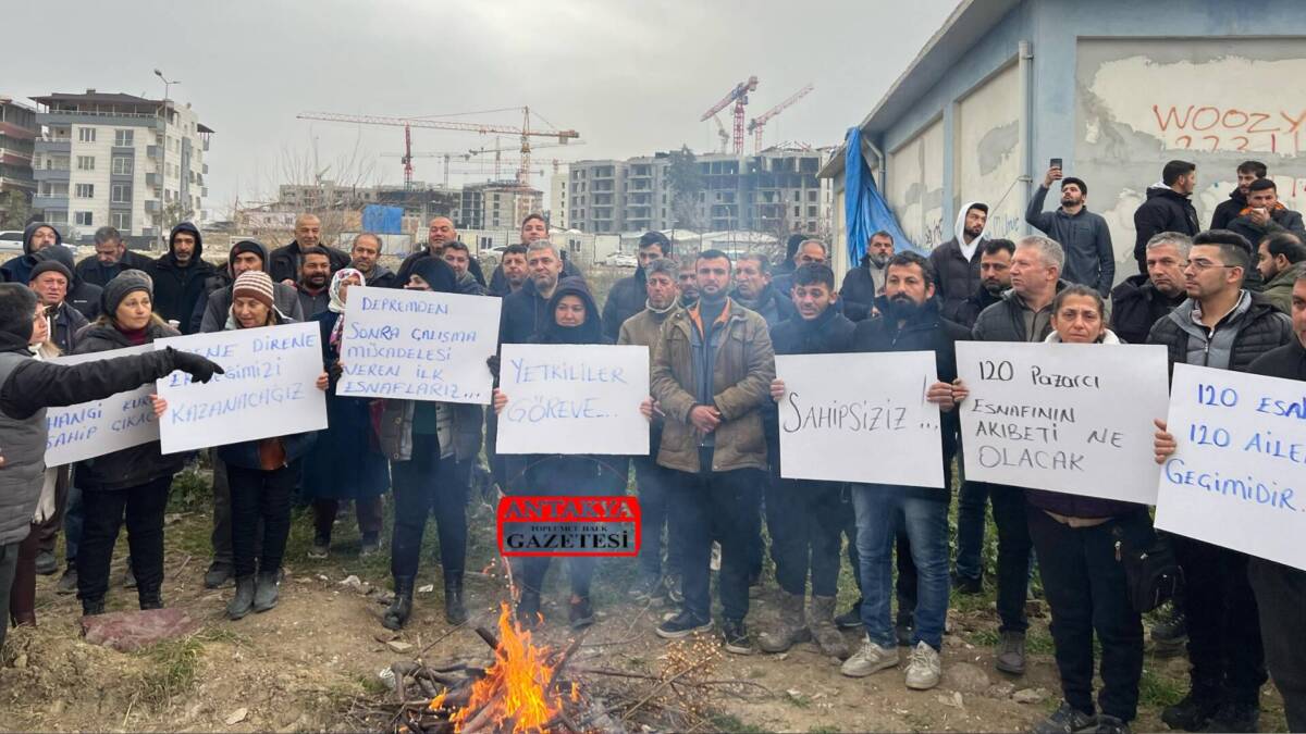 Defne’de 22 yıldır hizmet veren Sosyete Pazarı esnafı, TOKİ’nin rezerv