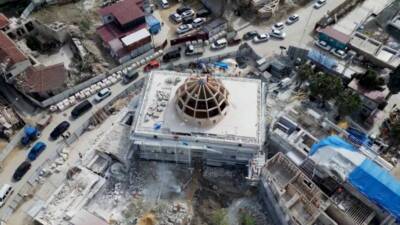 Hatay Valisi Mustafa Masatlı, Habib-i Neccar Camisi’nde devam eden restorasyon