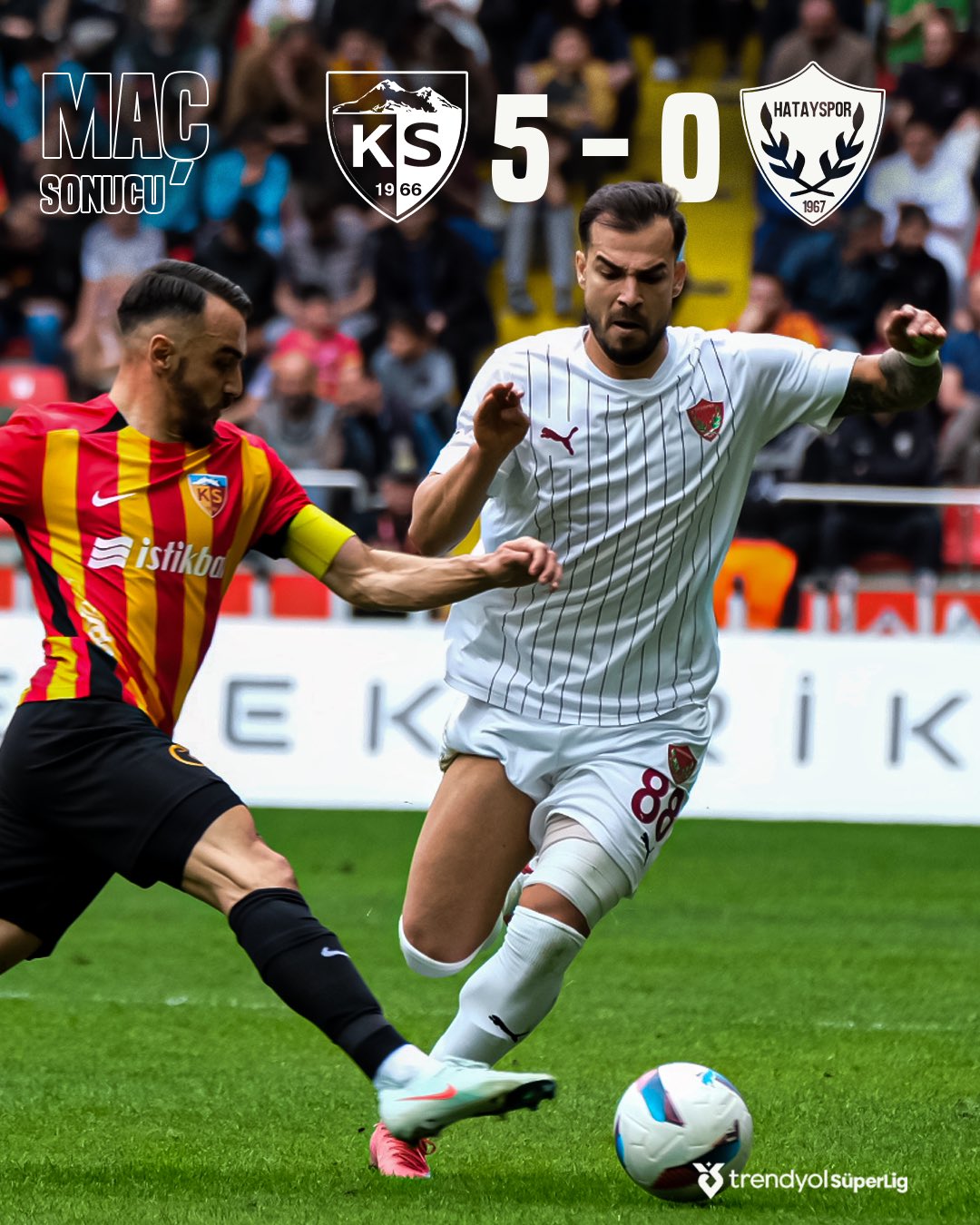 Trendyol Süper Lig’in 29. haftasında Atakaş Hatayspor, deplasmanda Bellona Kayserispor’a