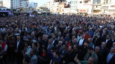 Hatay’ın Samandağ ilçesinde, Suriye’de yaşanan Alevi katliamına tepki göstermek amacıyla