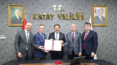 Hatay Valisi Mustafa Masatlı ve HATBORU firması arasında, Belen ilçesine