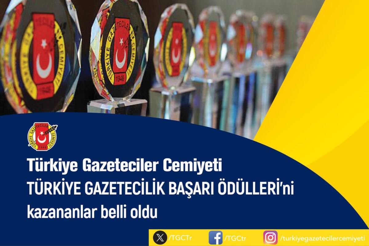 Türkiye Gazeteciler Cemiyeti tarafından düzenlenen 2024 Türkiye Gazetecilik Başarı Ödülleri’nin