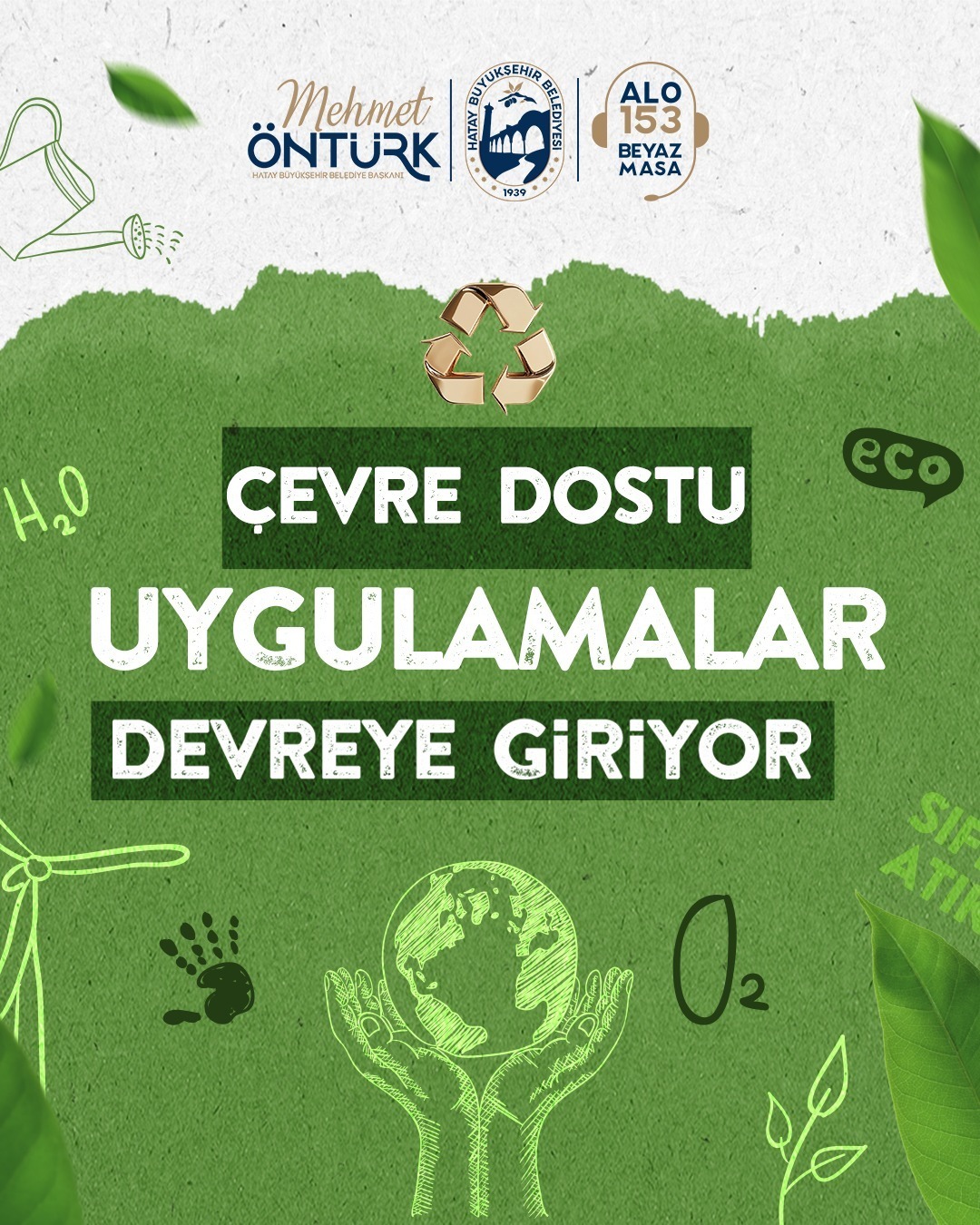 Hatay Büyükşehir Belediyesi (HBB), çevre dostu teknolojilerle hem doğayı korumak