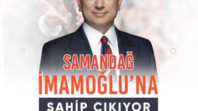 Hatay’ın Samandağ ilçesinde, halk, İstanbul Büyükşehir Belediye Başkanı Ekrem İmamoğlu’na