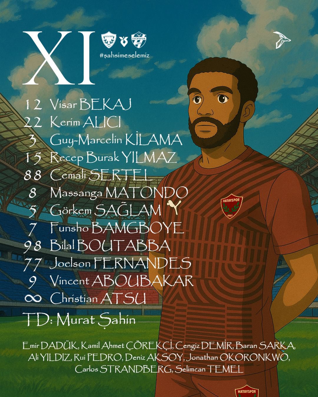 Trendyol Süper Lig’in 30. haftasında Hatayspor, Eyüpspor’u Mersin Stadyumu’nda konuk