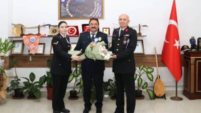 Hatay İl Jandarma Komutanı Tuğgeneral Ömer Ersever ve beraberindeki heyet,