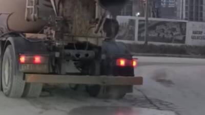 Gazetemizin dün paylaştığı, beton döken mikser için para cezası kesildi.