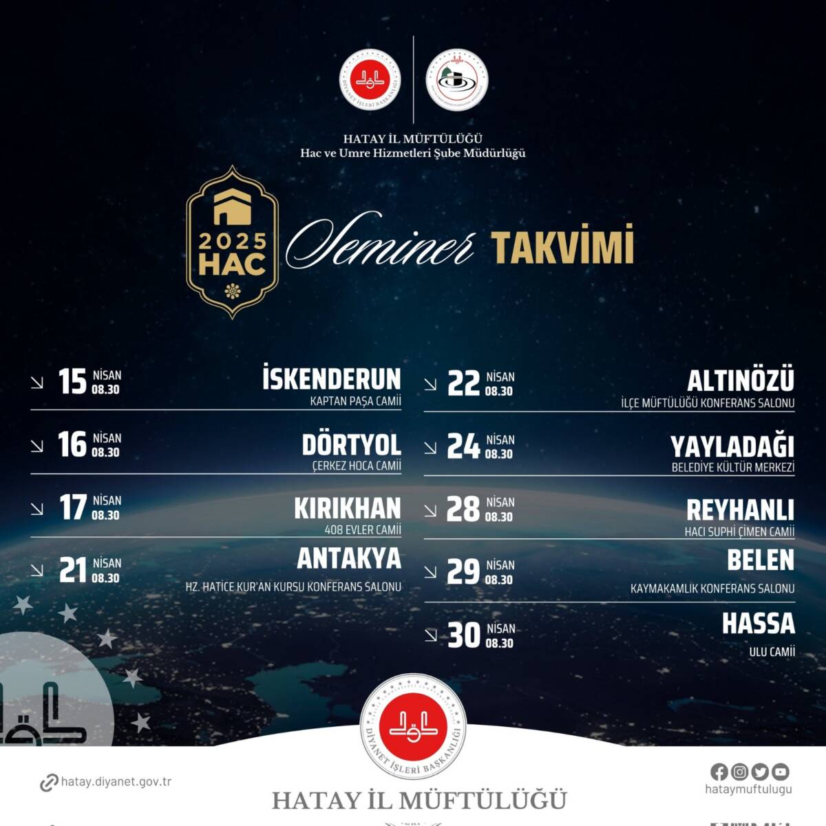 Hatay İl Müftülüğü, 2025 yılı hac farizasını yerine getirecek vatandaşlar