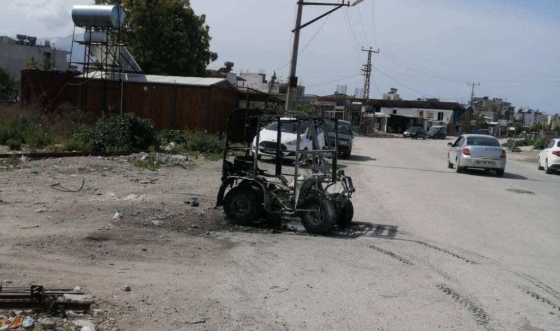 Hatay’ın Samandağ ilçesinin Atatürk Mahallesi’nde park halindeki bir ATV türü
