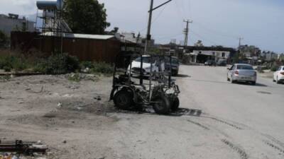 Hatay’ın Samandağ ilçesinin Atatürk Mahallesi’nde park halindeki bir ATV türü