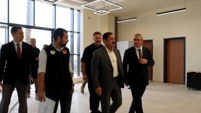 Hatay Valisi Mustafa Masatlı, İskenderun Kaymakamı Muhammet Önder ile birlikte