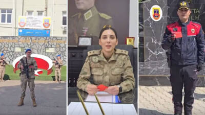 Konya’daki liseli gençlerden, Ramazan Bayramı’nda Hatay’da görev başında olan jandarma