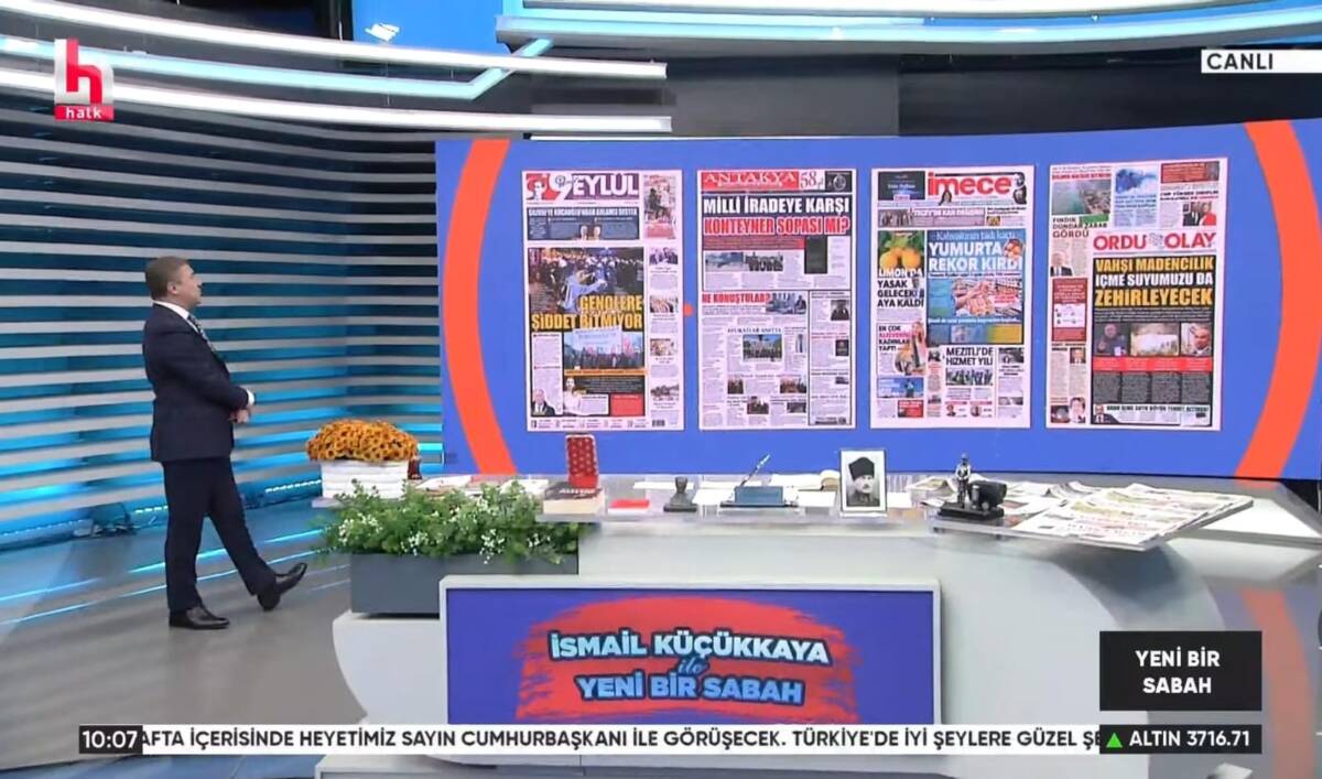 Antakya Gazetesi’nin manşetine taşıdığı çarpıcı iddia, Halk TV’de İsmail Küçükkaya