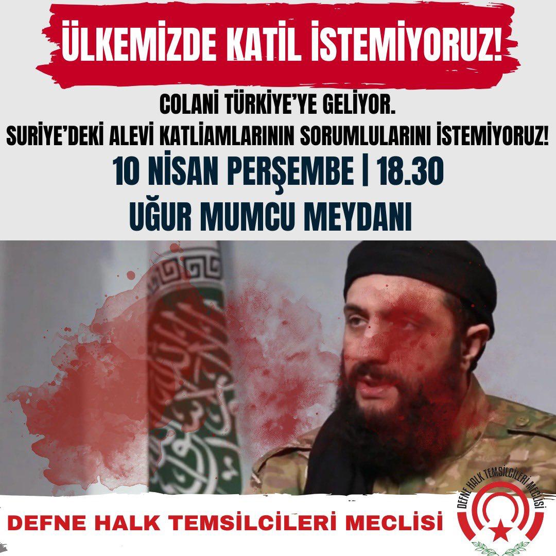 Defne Halk Temsilcileri Meclisi, Suriye’deki Alevi katliamlarından sorumlu olduğu iddia