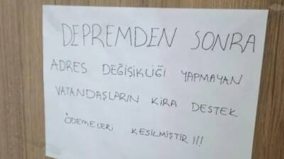6 Şubat depremlerinin ardından devletin sağladığı kira yardımı desteği, adres